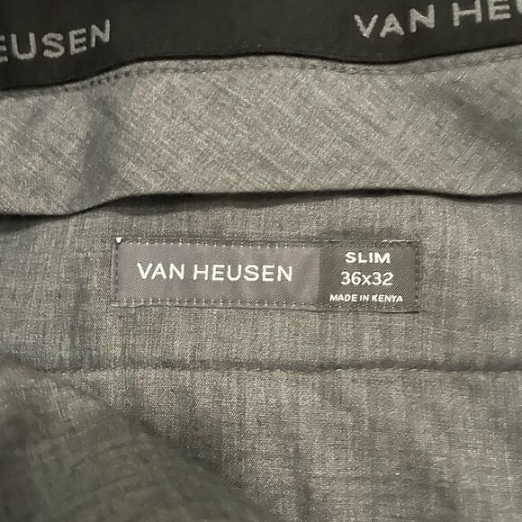 Van Heusen Slim Dress Pants 36x32 Navy Blue Men’s Work Trousers - Picture 4 of 4